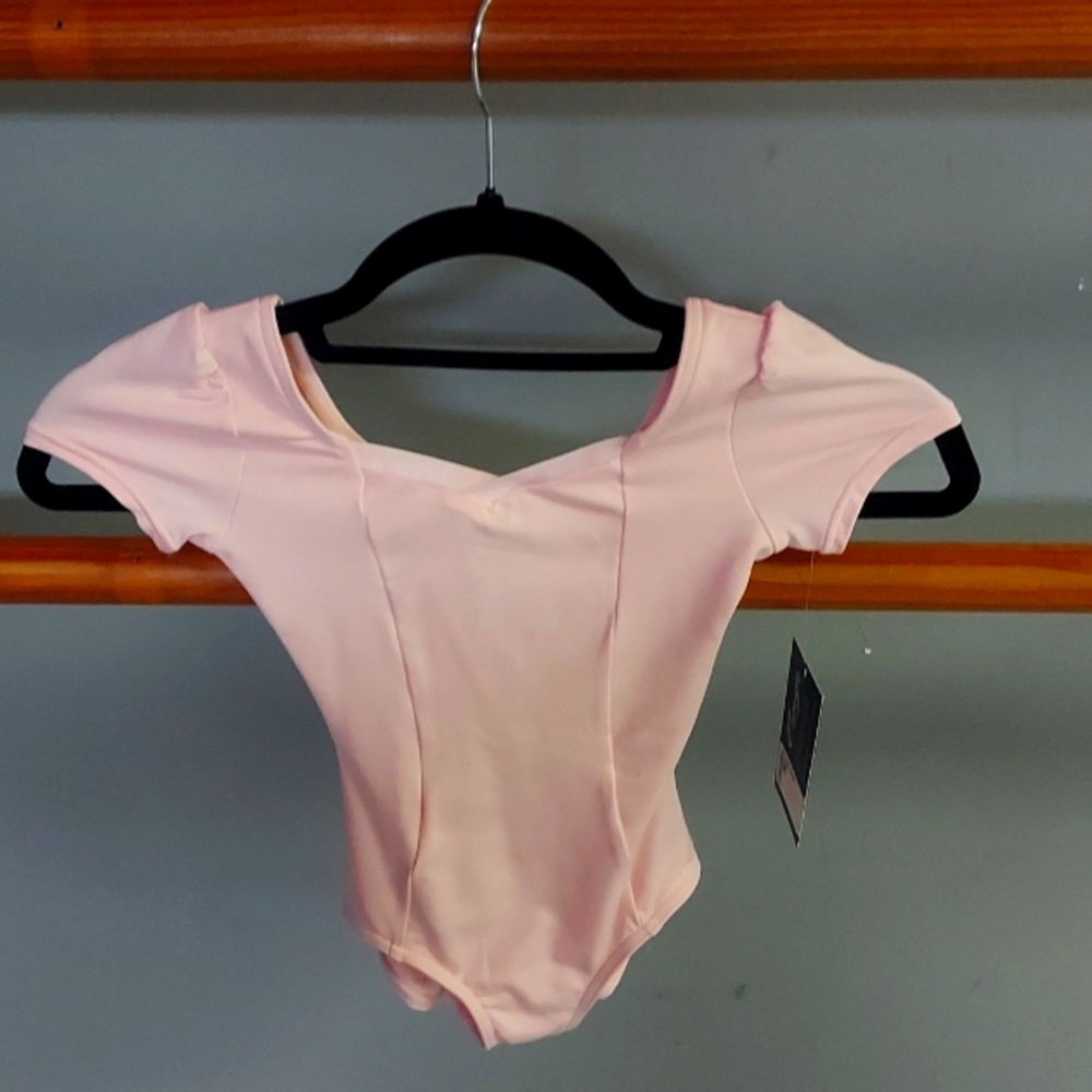 NWT Small Child Capsleeve Pink Leotard by Capezio